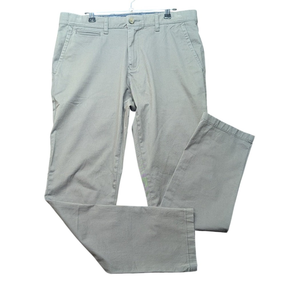 Tommy Hilfiger Men's 33x32 Slim Fit THFlex Stretch‎ Gray Chino Pants